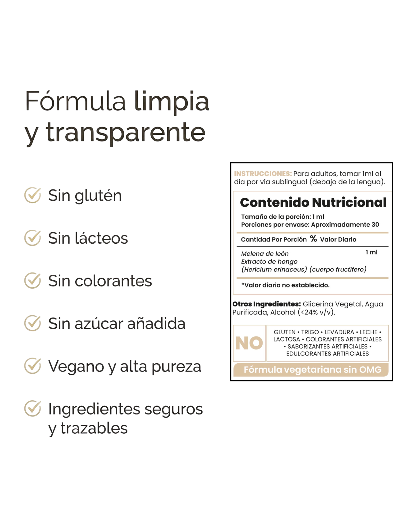 Triple Extracto de Melena de León 30 ml | Upmind