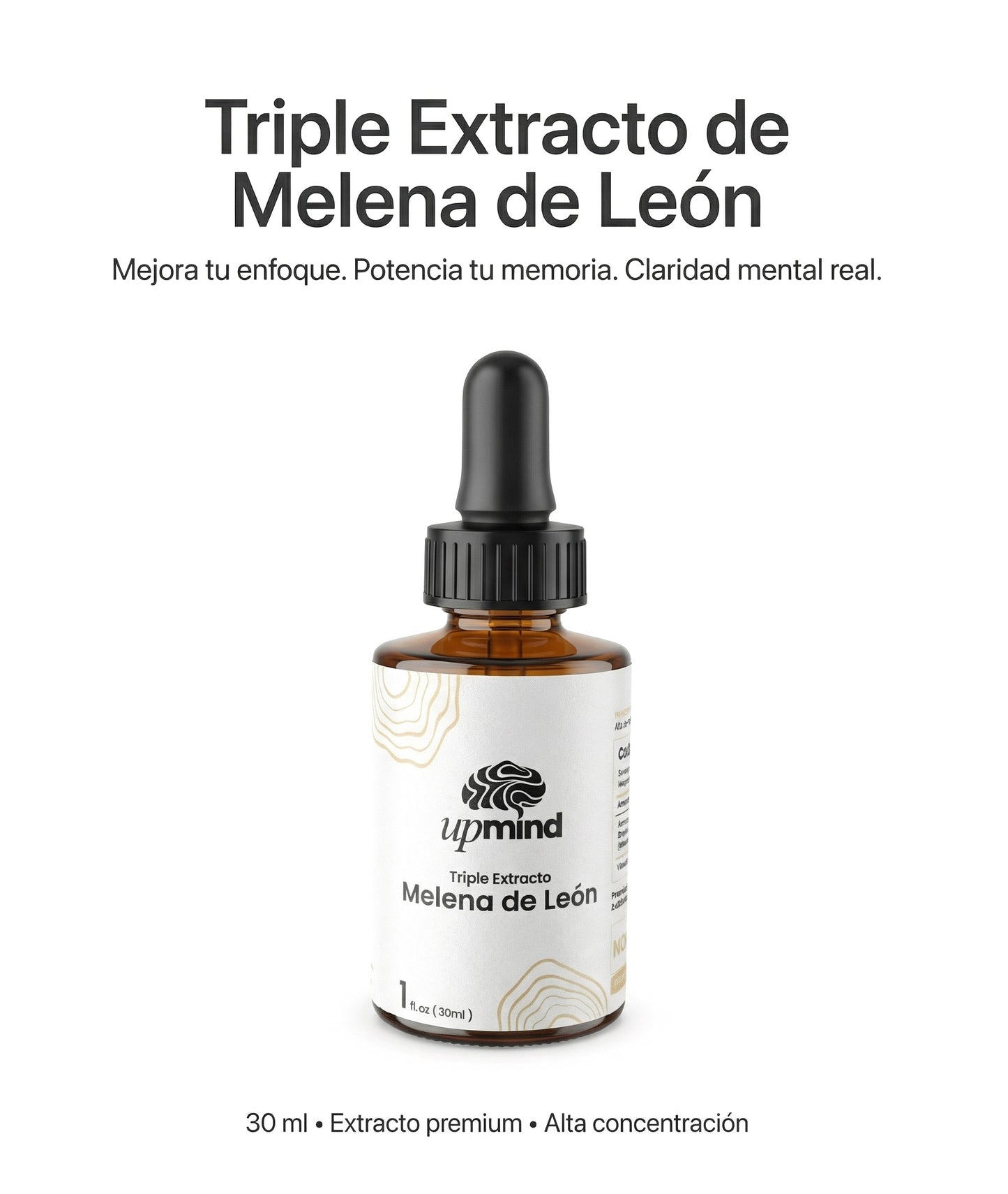 Triple Extracto de Melena de León 30 ml | Upmind
