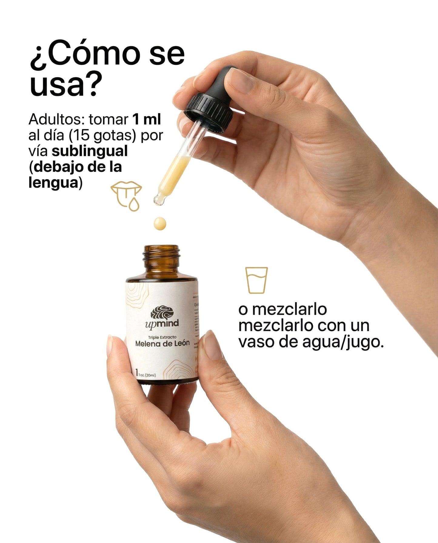 Triple Extracto de Melena de León 30 ml | Upmind